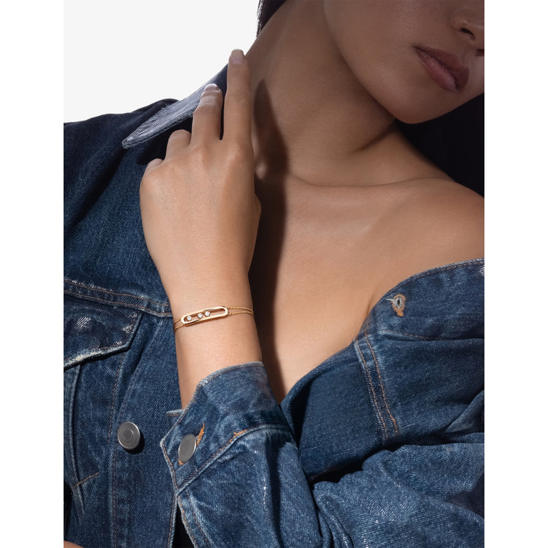 Messika Move Classique 18ct yellow gold diamond bracelet 18.5cm - British product