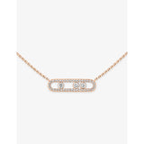 Messika Baby Move Pavé 18ct pink gold diamond necklace, UK version
