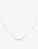 Messika Baby Move Pavé 18ct pink gold diamond necklace, UK version