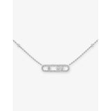 Messika Baby Move Pavé 18ct white gold necklace 42cm, UK version