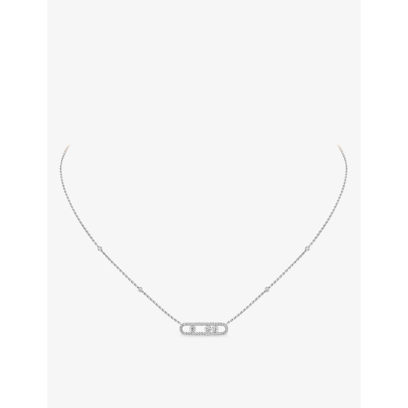 Messika Baby Move Pavé 18ct white gold necklace 42cm, UK version