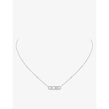 Messika Baby Move Pavé 18ct white gold necklace 42cm, UK version