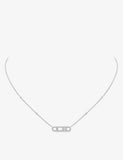 Messika Baby Move Pavé 18ct white gold necklace 42cm, UK version