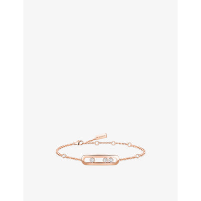 selfridges Messika Baby Move 18ct Rose-Gold and 0.10ct Brilliant-Cut Diamond Bracelet- Buy online at McGrocer