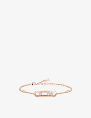 Messika Baby Move 18ct rose-gold diamond bracelet 0.10ct - British product