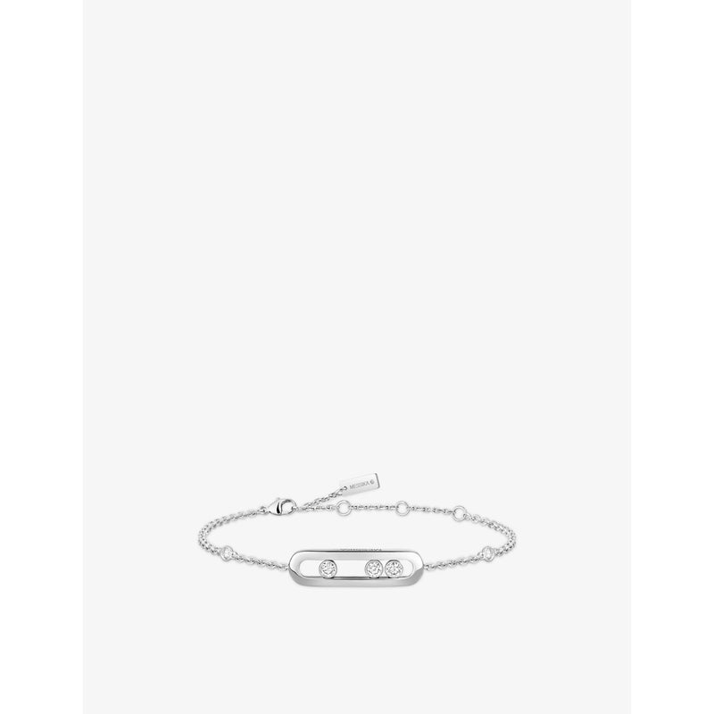Messika Baby Move bracelet 18ct white gold 0.10ct diamond (British brand)