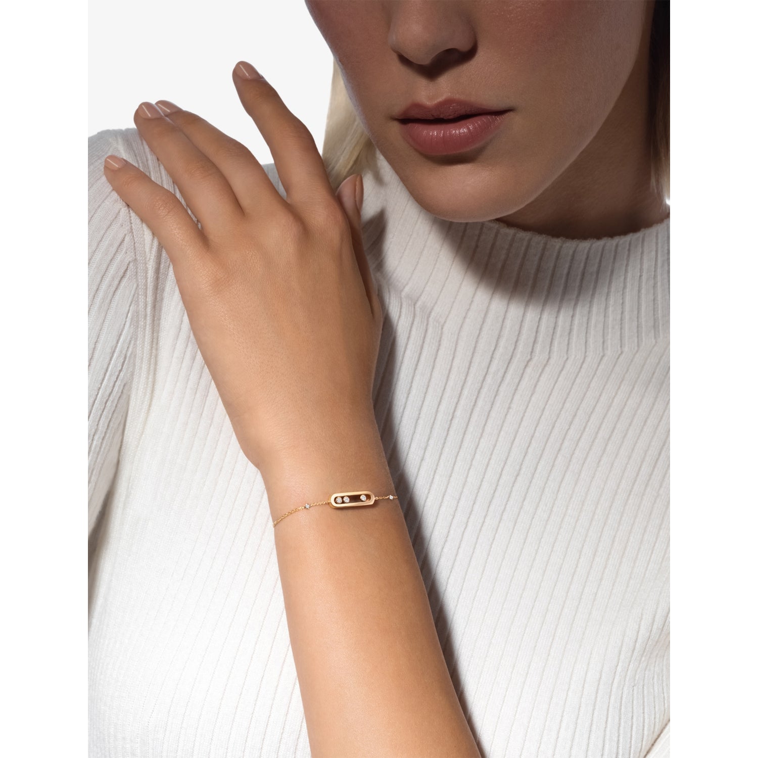 Messika diamond bracelet 18ct yellow gold 0.12ct - British product