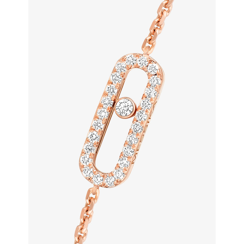 Messika Move Uno Pavé 18ct rose-gold diamond bracelet 18.5cm (British brand)