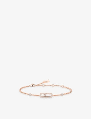 Messika Move Uno Pavé 18ct rose-gold diamond bracelet 18.5cm (British brand)