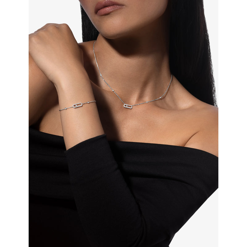 Messika Move Uno Pavé diamond bracelet 18ct white gold - British product