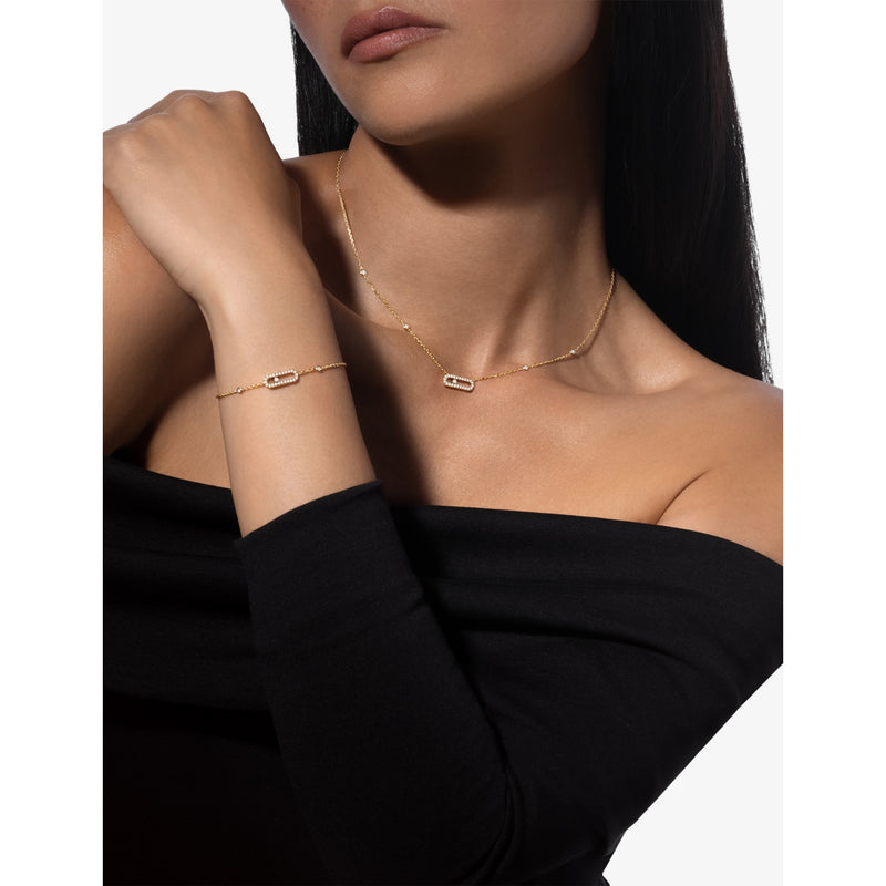 Messika Move Uno Pavé 18ct yellow gold diamond bracelet, UK version