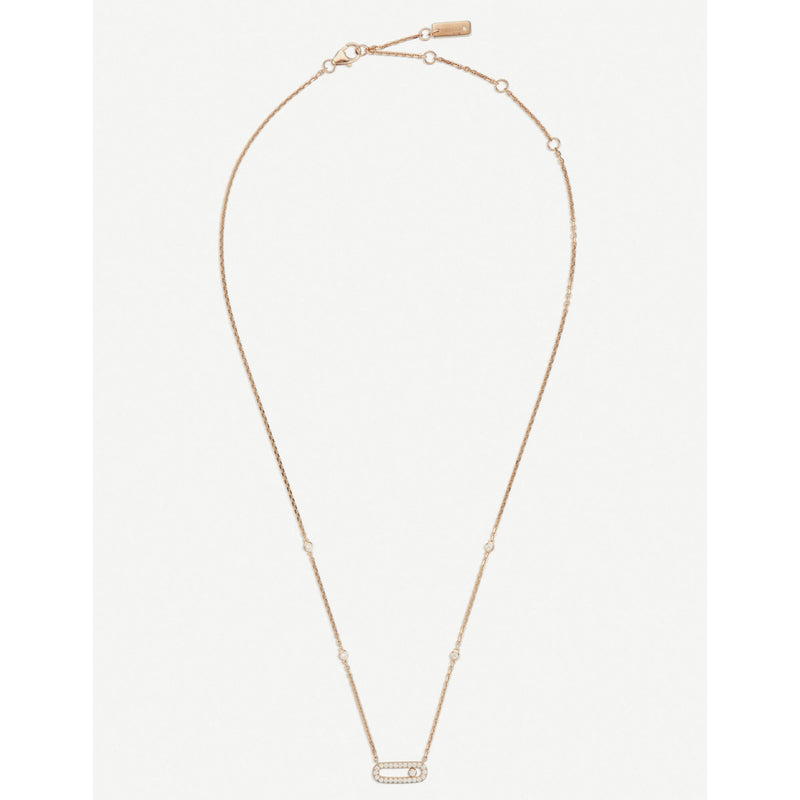 Messika Move Uno Pavé 18ct rose-gold diamond necklace, imported from the UK
