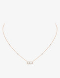 Messika Move Uno Pavé 18ct rose-gold diamond necklace, imported from the UK