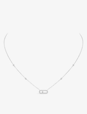 Messika Move Uno 18ct white gold diamond necklace (British brand)