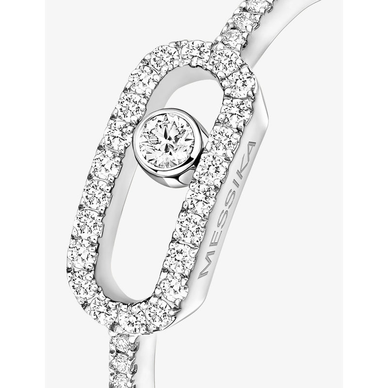 Messika Move Uno 18ct white gold diamond ring 0.09ct, UK version