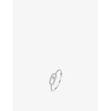 Move Uno 18ct white-gold and 0.09ct brilliant-cut diamond ring - M