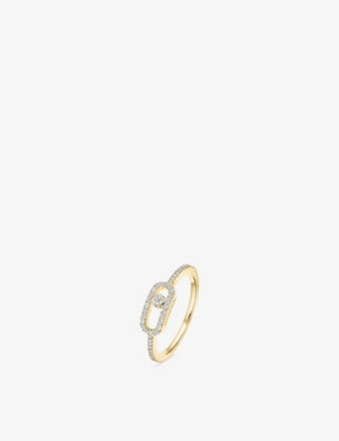 Messika Move Uno diamond ring 0.09ct, imported from the UK