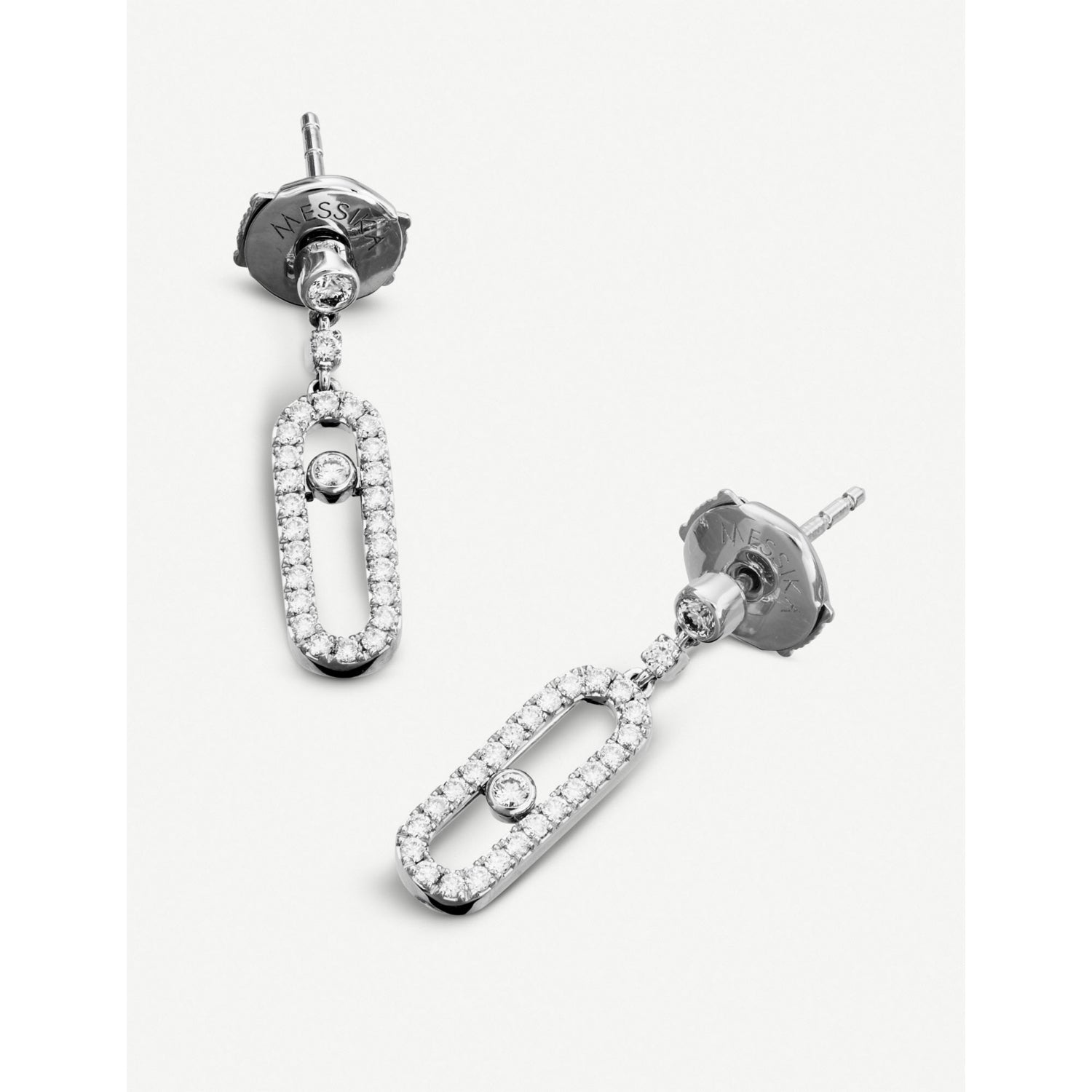 Messika Move Uno earrings 18ct white gold diamond 0.40ct, UK version