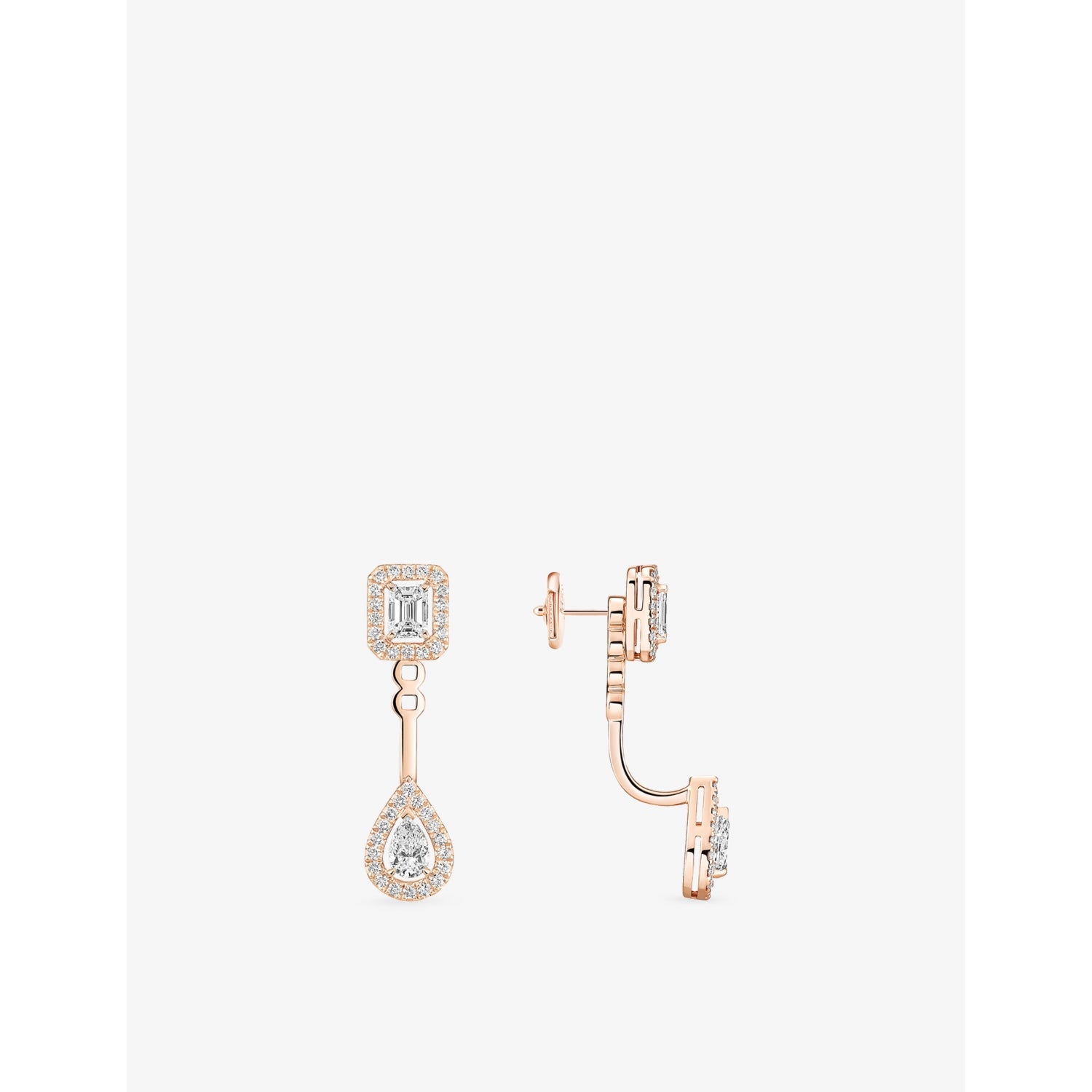 Messika Toi & Moi 18ct rose gold diamond earrings, UK version