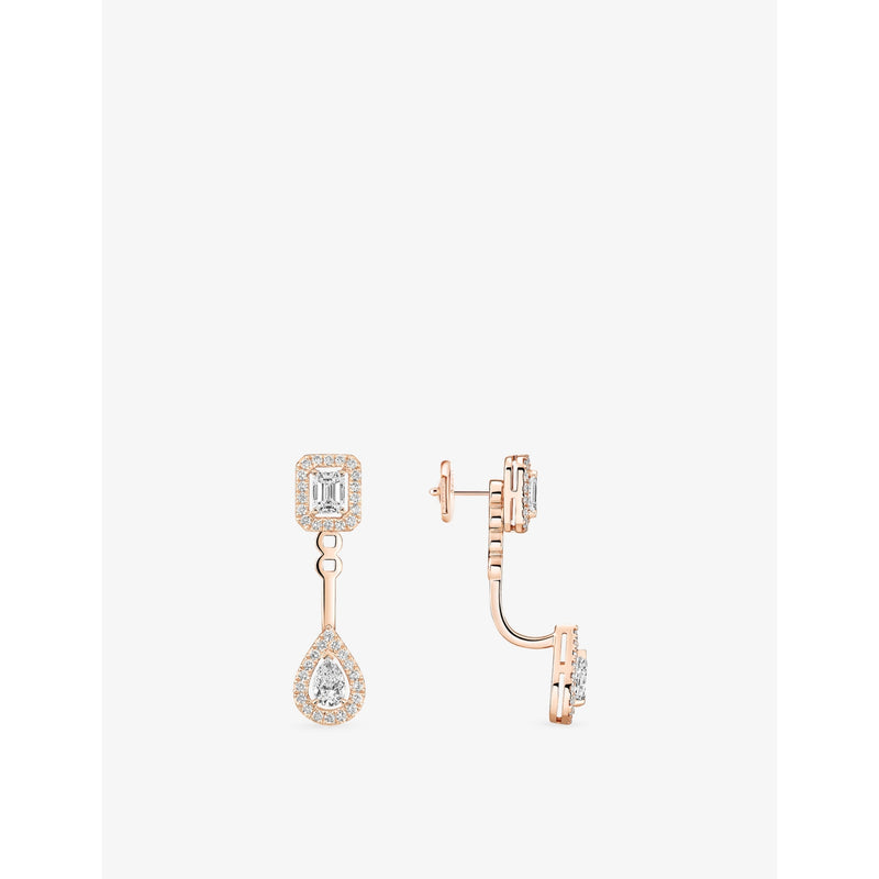 Messika Toi & Moi 18ct rose gold diamond earrings, UK version