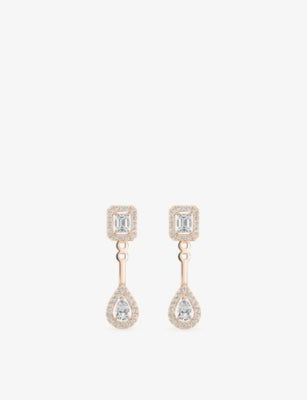 Messika Toi & Moi 18ct rose gold diamond earrings, UK version