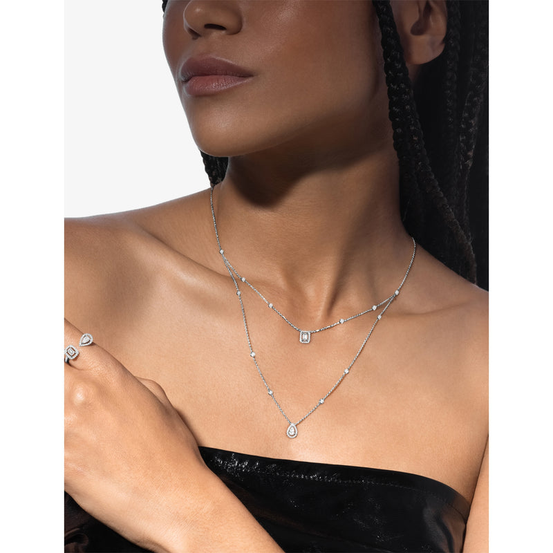 Messika 18ct white-gold diamond necklace 0.72ct (British brand)
