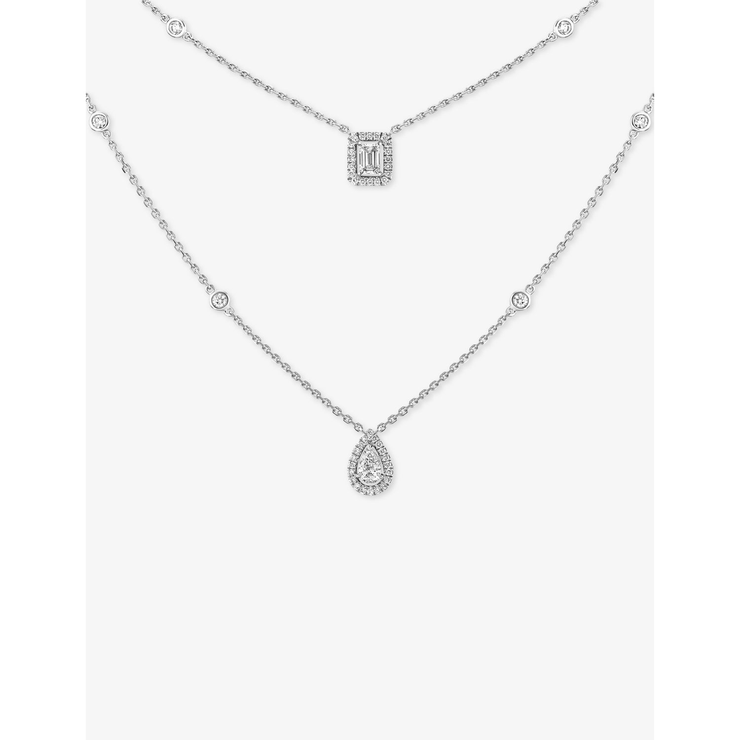 Messika 18ct white-gold diamond necklace 0.72ct (British brand)