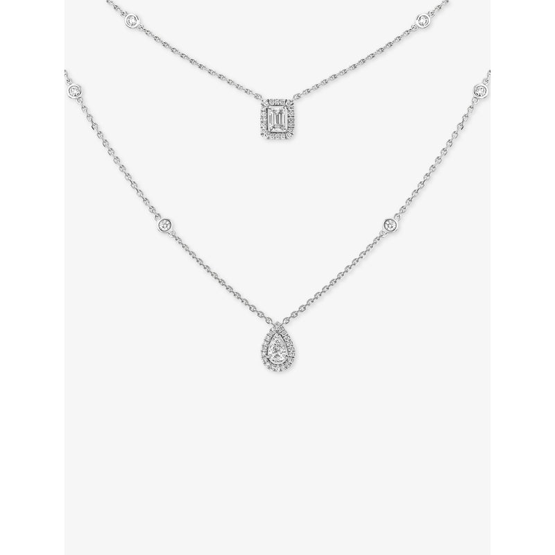 Messika 18ct white-gold diamond necklace 0.72ct (British brand)
