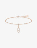 Messika Move Uno diamond anklet 18ct rose gold, imported from the UK