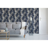 Sublime Decadence geometric wallpaper with metallic design, imported from the UK