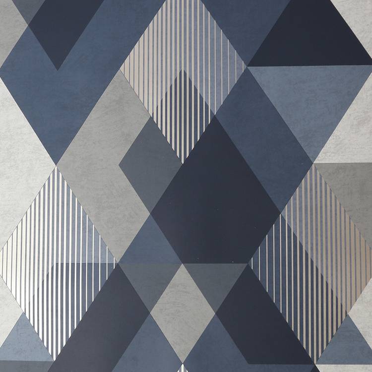 Sublime Decadence geometric wallpaper with metallic design, imported from the UK