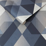 Sublime Decadence geometric wallpaper with metallic design, imported from the UK