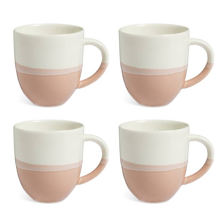 Habitat multicoloured dipped stoneware mugs 420ml, imported from the UK