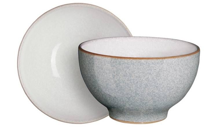 Denby Elements Set of 4 Stoneware Nibble Bowls - Light Grey GOODS Argos