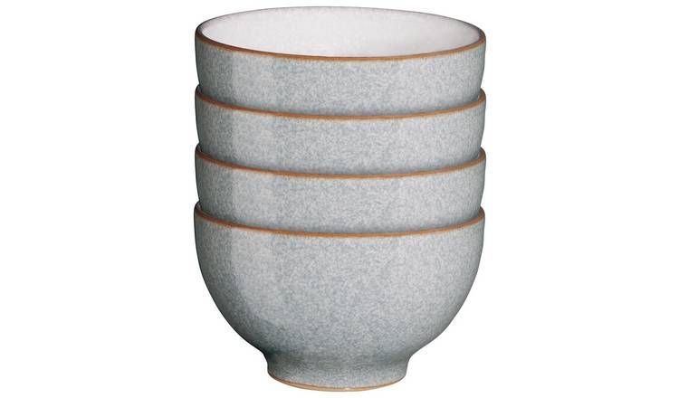 Denby Elements Set of 4 Stoneware Nibble Bowls - Light Grey GOODS Argos