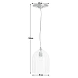 Habitat Morris & Co. glass and brass cloche ceiling light, UK version