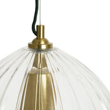 Habitat Morris & Co. glass and brass cloche ceiling light, UK version