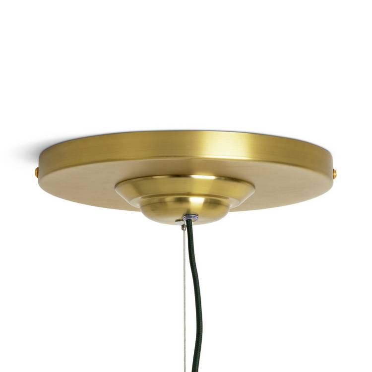 Habitat Morris & Co. glass and brass cloche ceiling light, UK version
