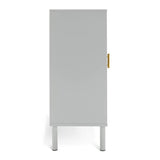 Habitat grey shoe storage cabinet 2-door with cane detailing - British product