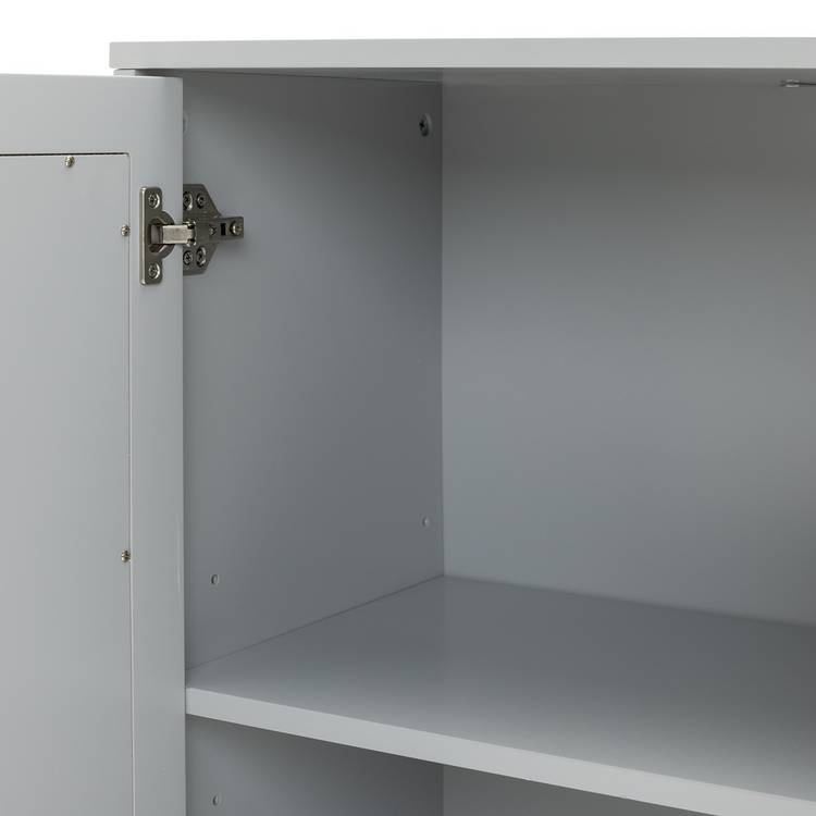 Habitat grey shoe storage cabinet 2-door with cane detailing - British product