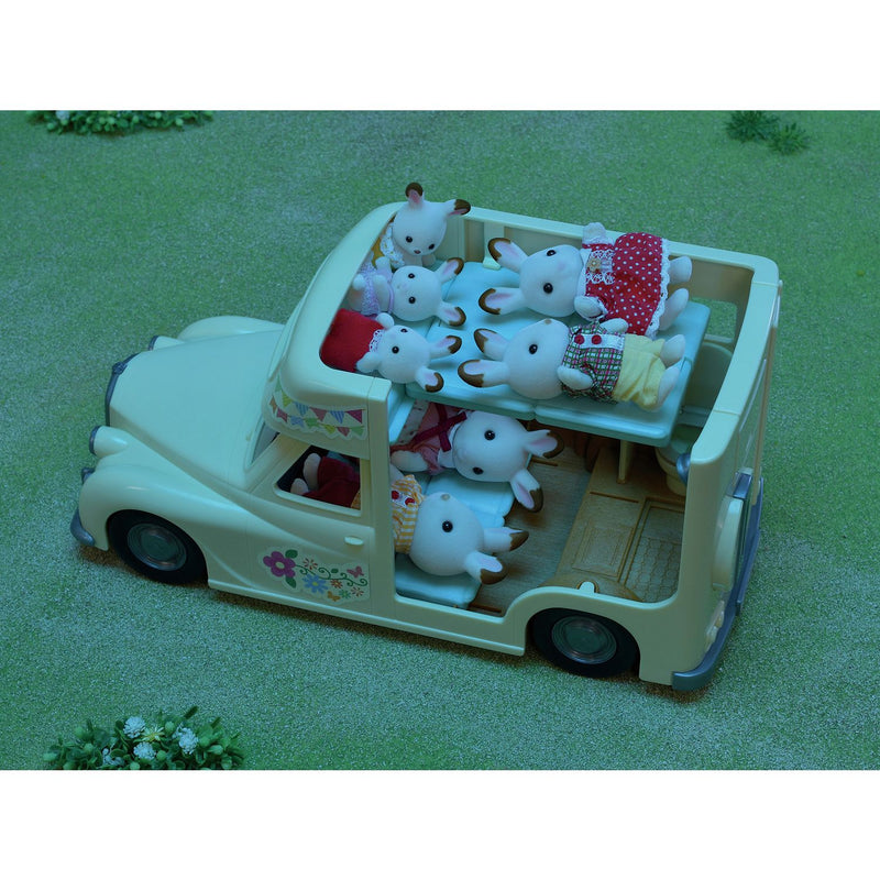 Sylvanian Families Campervan playset with figures, imported from the UK