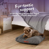 Paws For Slumber Sherpa Silver pet bed Small - British product