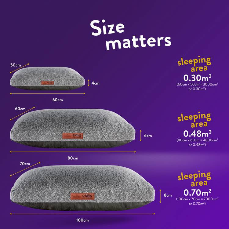 Paws For Slumber Sherpa Silver pet bed Small - British product