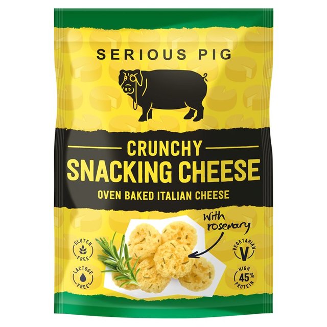 Serious Pig Crunchy Oven Baked Italian Cheese Snacks with Rosemary   24g GOODS M&S   