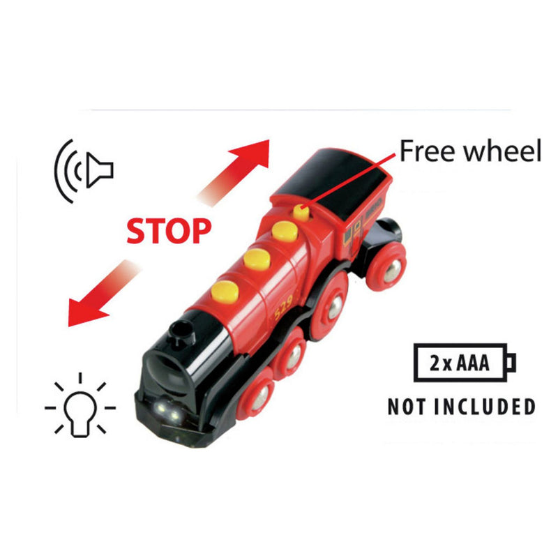 Brio red action locomotive - British product