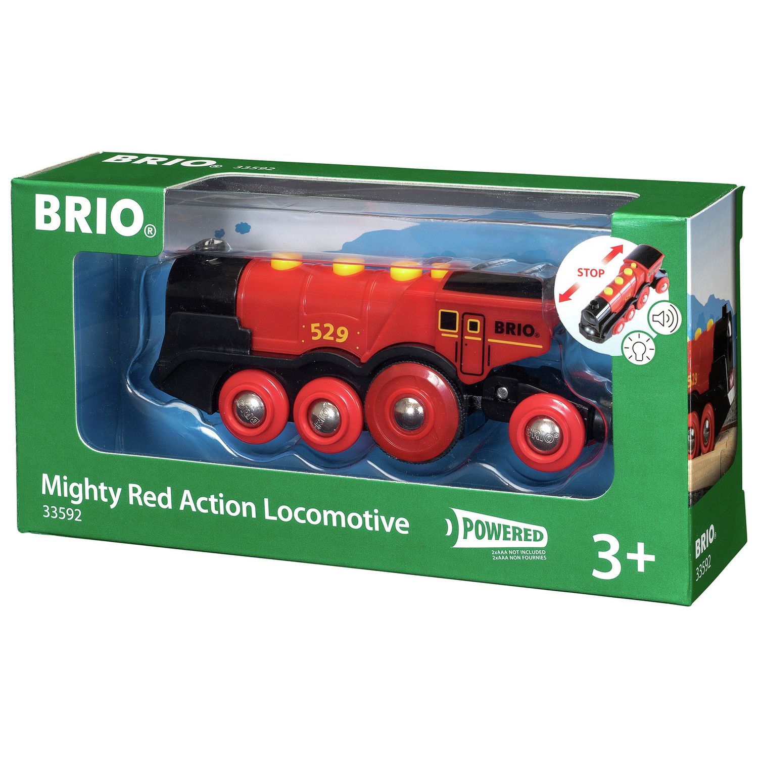 Brio red action locomotive - British product