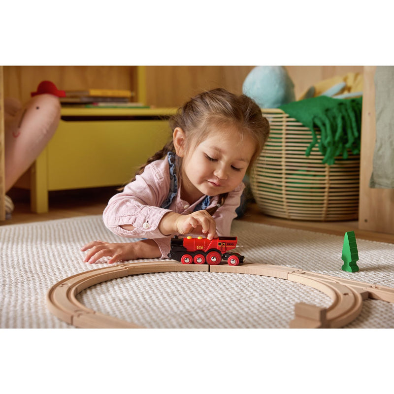 Brio red action locomotive - British product