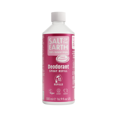 Holland & Barrett Salt Of The Earth Natural Deodorant Spray Refill Fresh Strawberry 500ml- Buy online at McGrocer