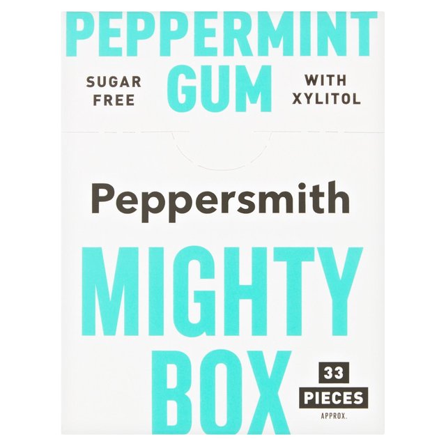 Peppersmith 100% Xylitol Mighty Box Peppermint Gum   50g