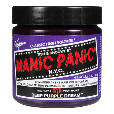Superdrug Manic Panic High Voltage Deep Purple Dream Semi-Permanent Hair Dye 118ml- Buy online at McGrocer